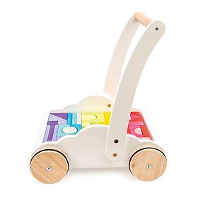 Le Toy Van Petilou Chariot avec blocs arc-en-ciel
