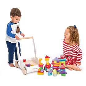 Le Toy Van Petilou Chariot avec blocs arc-en-ciel, Le Toy Van