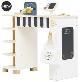 Le Toy Van Stand de vente avec caisse enregistreuse et accessoires