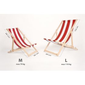Chaise de plage Rayures rouges et blanches