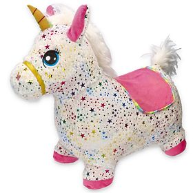 Licorne sauteur en caoutchouc avec housse