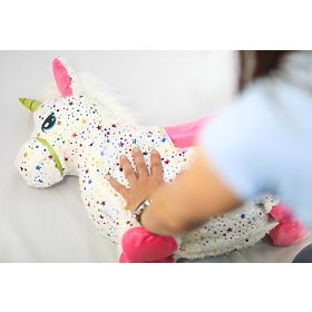Licorne sauteur en caoutchouc avec housse