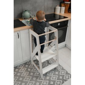 Tour d'apprentissage Montessori Pola Scandi - blanc, Ourbaby