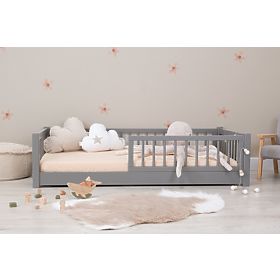 Lit enfant bas Montessori Ourbaby - gris