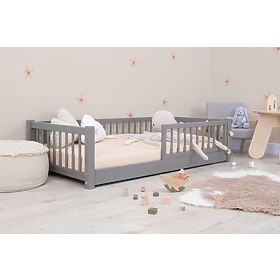 Lit enfant bas Montessori Ourbaby - gris