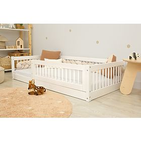 Lit enfant bas Montessori Ourbaby Plus - blanc