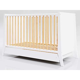 Lit bébé Cosmo Scandi 120x60 blanc-naturel