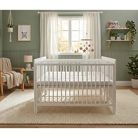 Lit bébé en bois pour jumeaux - blanc