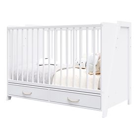 Lit bébé et bureau 2 en 1 CONE 120x60 - BLANC