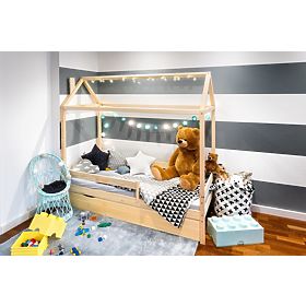 Lit enfant cabane Paul - naturel