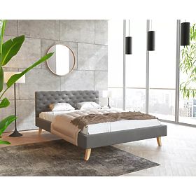 Lit en tissu Kalifornia 120 x 200 cm - gris foncé