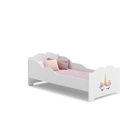 Lit d'enfant ANNA avec matelas 140x70 Coin de licorne