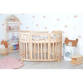 Lit de culture ovale Ruby 7 en 1 PLUS - naturel
