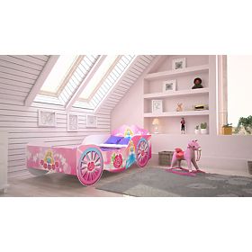 Lit de princesse Carrosse 160x80 avec matelas