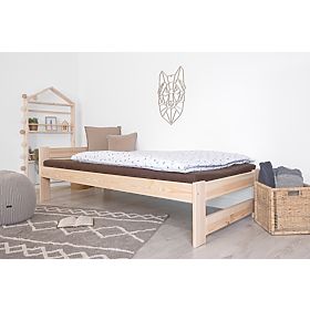 Lit en bois Mel 200x90 - naturel, Ourfamily