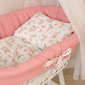 Berceau en osier avec équipement pour bébé - Lapin