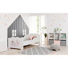 Lit enfant ANNA avec matelas 140x70 Fille avec licorne