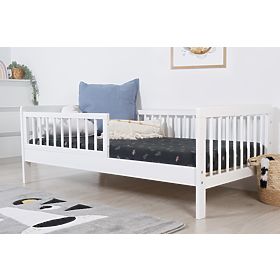 Lit d'enfant avec barrière TEDDY - blanc