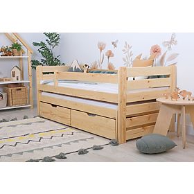 Lit enfant avec lit d’appoint Praktik Modern - naturel, Ourbaby®