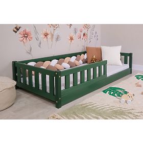 Lit enfant bas Montessori Ourbaby Meadow - vert
