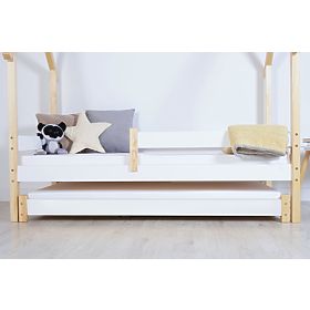 Lit cabane pour enfants Frank SCANDI - blanc-naturel