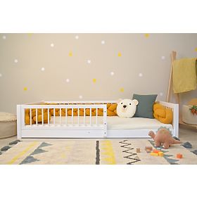 Lit enfant Montessori Woodie Plus - blanc, Ourbaby®