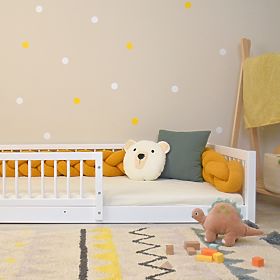 Lit enfant Montessori Woodie Plus - blanc, Ourbaby®