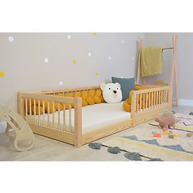 Lit enfant Montessori Woodie Plus - naturel, Ourbaby®