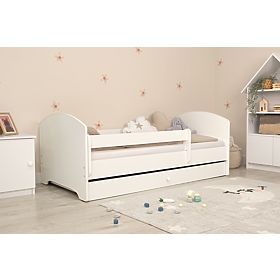 Lit enfant Ourbaby avec barrière - blanc