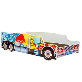Lit simple Monster Truck 160x80 avec matelas