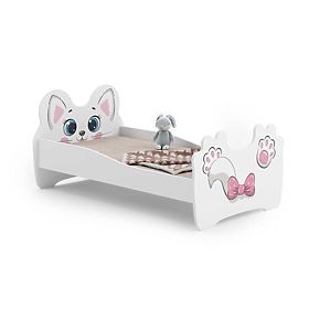 Lit simple Pink Cat 140x70 avec matelas
