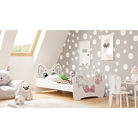 Lit simple Pink Cat 160x80 avec matelas