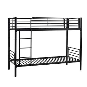 Lit en métal à deux étages BUNKY 200x90 cm - noir