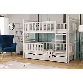 Lit superposé pour enfants Karol - blanc