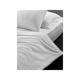Literie en coton uni 140x200 cm - Atlas gradl blanc, Brotex
