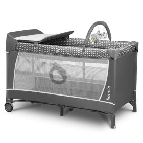 Lit de voyage avec table à langer - gris, Lionelo