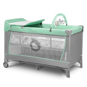 Lit de voyage avec table à langer - vert, Lionelo
