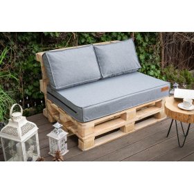 Lot de coussins pour meuble en palette - Gris clair, FLUMI