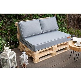 Lot de coussins pour meuble en palette - Gris clair