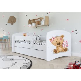 Lit pour enfant avec barrière Ourbaby -Ourson - blanc