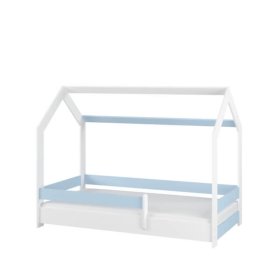 Lit cabane Sofia 160x80 - bleu, BabyBoo
