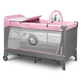 Lit de voyage avec table à langer - rose, Lionelo