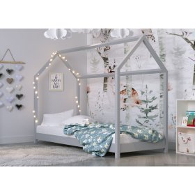 Lit cabane enfant Bella - gris, All Meble