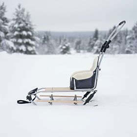 Luge pour enfants avec siège - Gris foncé, Mikrus
