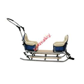 Luge pour jumeaux Duo Sport - couleur de siège gris