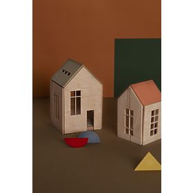 Maison magnétique en bois Montessori - kaki