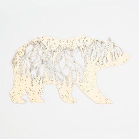 Peinture géométrique en bois - Bear Mountains - différentes couleurs, Elka Design