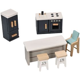 Mobilier de cuisine pour maison de poupée