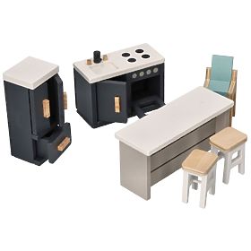 Mobilier de cuisine pour maison de poupée