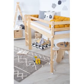 Lit surélevé enfant Ourbaby Modo - pin